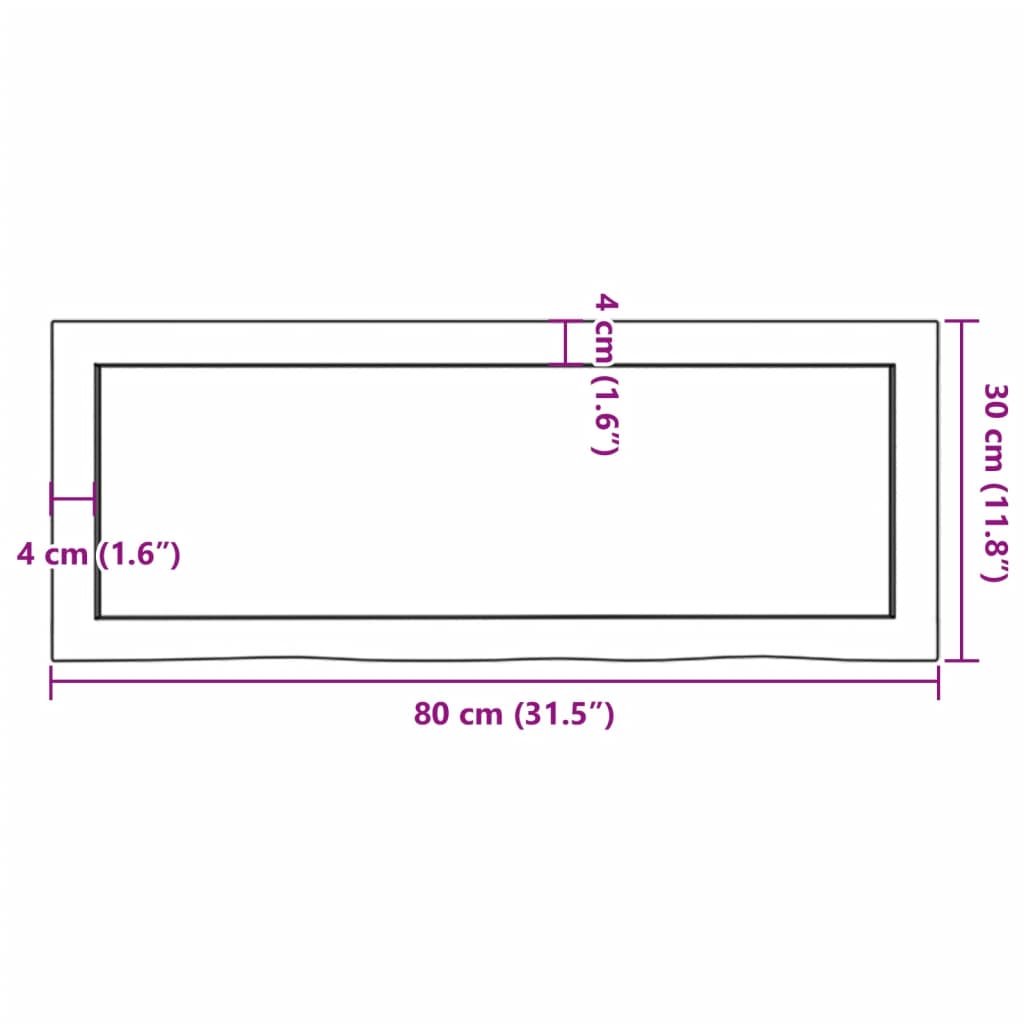 Wandregal 80x30x(2-6) cm Massivholz Eiche Unbehandelt - Pazzar.ch