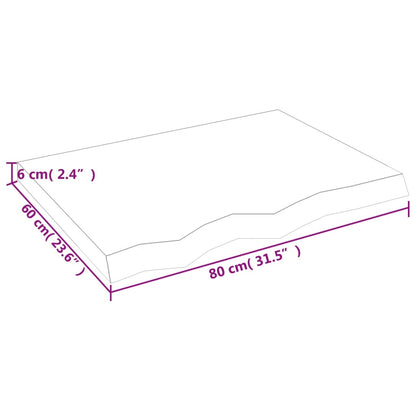 Wandregal 80x60x(2-6) cm Massivholz Eiche Unbehandelt - Pazzar.ch