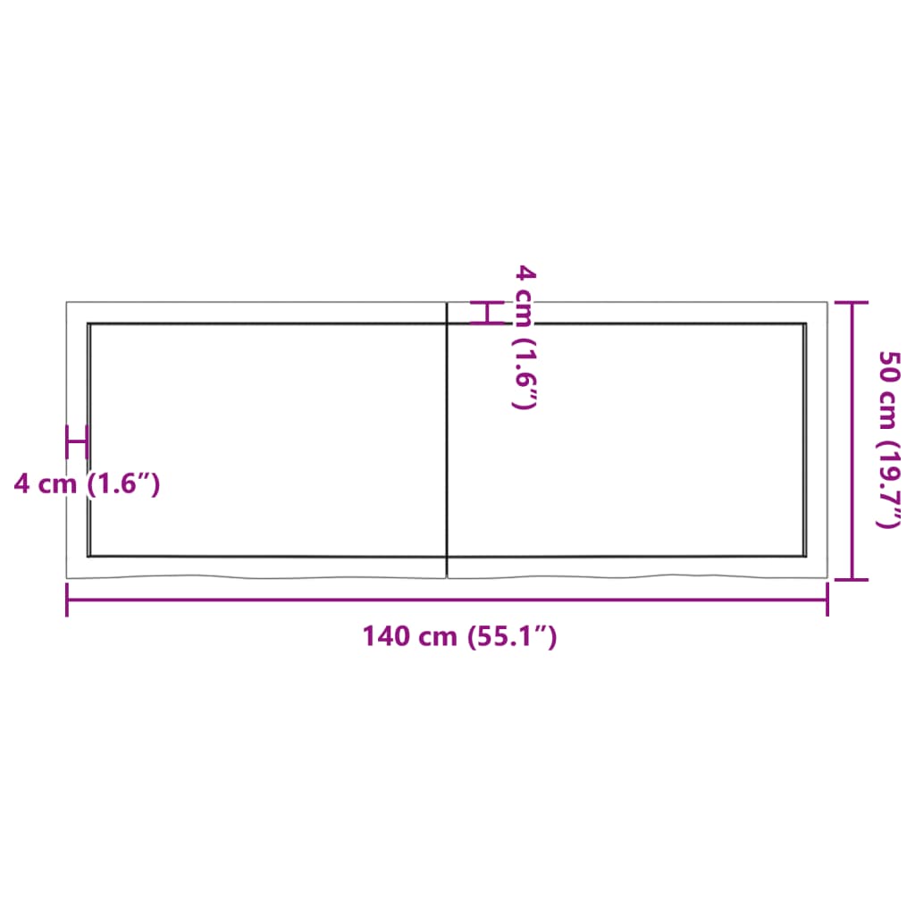 Wandregal 140x50x(2-6) cm Massivholz Eiche Unbehandelt - Pazzar.ch