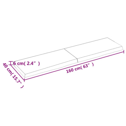 Wandregal 160x40x(2-6) cm Massivholz Eiche Unbehandelt - Pazzar.ch