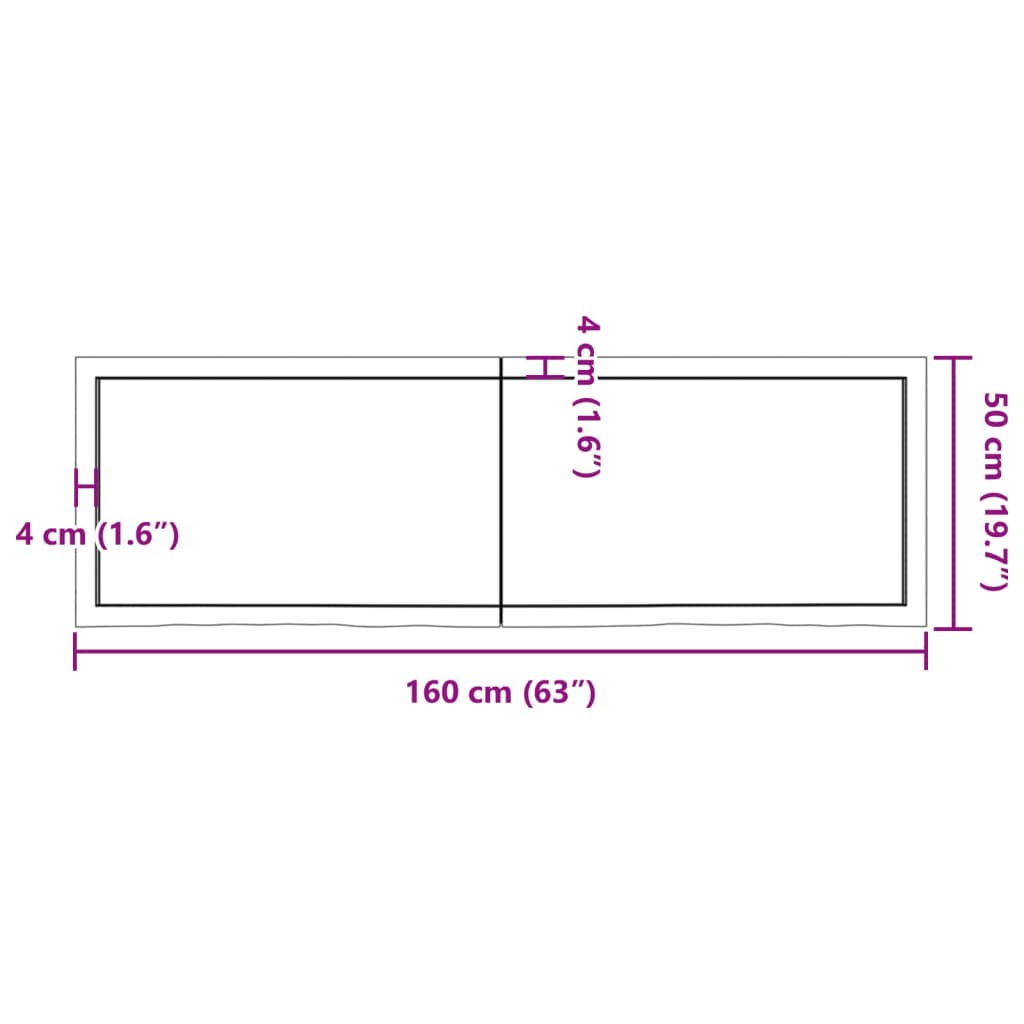 Wandregal 160x50x(2-6) cm Massivholz Eiche Unbehandelt - Pazzar.ch