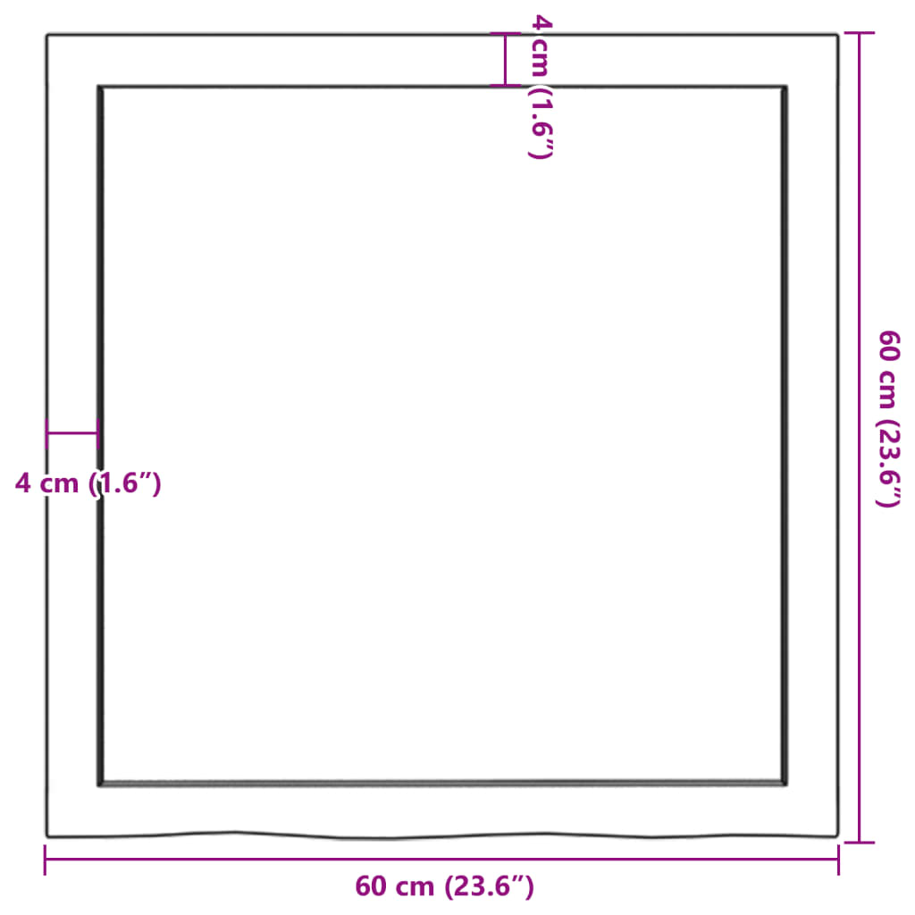 Wandregal Hellbraun 60x60x(2-6) cm Massivholz Eiche Behandelt - Pazzar.ch