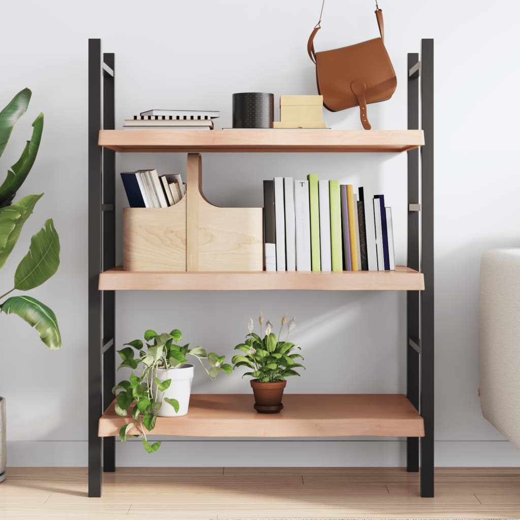 Wandregal Hellbraun 80x60x(2-6) cm Massivholz Eiche Behandelt - Pazzar.ch