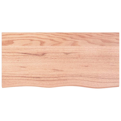Wandregal Hellbraun 100x50x2 cm Massivholz Eiche Behandelt - Pazzar.ch