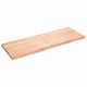 Wandregal Hellbraun 140x50x(2-4) cm Massivholz Eiche Behandelt