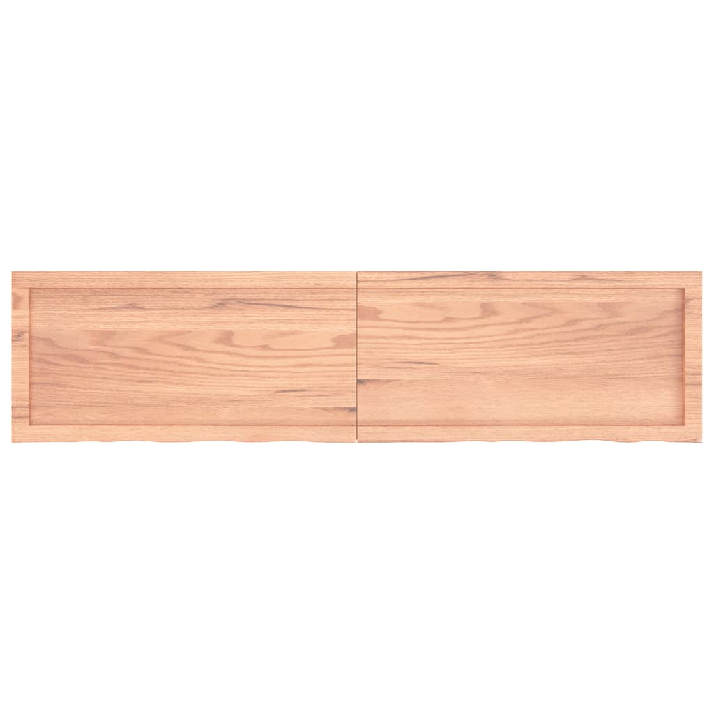 Wandregal Hellbraun 160x40x(2-6) cm Massivholz Eiche Behandelt - Pazzar.ch