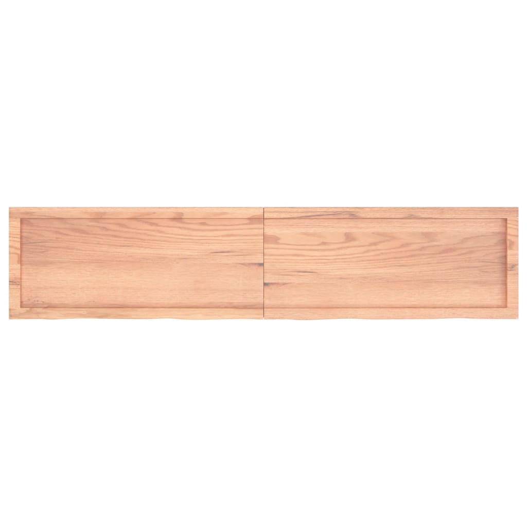 Wandregal Hellbraun 180x40x(2-4) cm Massivholz Eiche Behandelt - Pazzar.ch