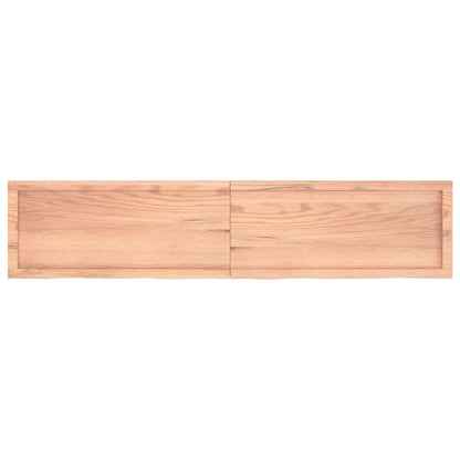 Wandregal Hellbraun 180x40x(2-4) cm Massivholz Eiche Behandelt - Pazzar.ch