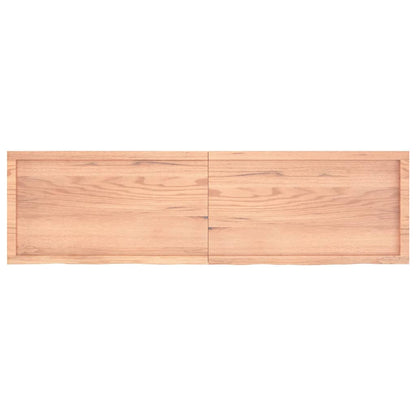 Wandregal Hellbraun 180x50x(2-4) cm Massivholz Eiche Behandelt - Pazzar.ch