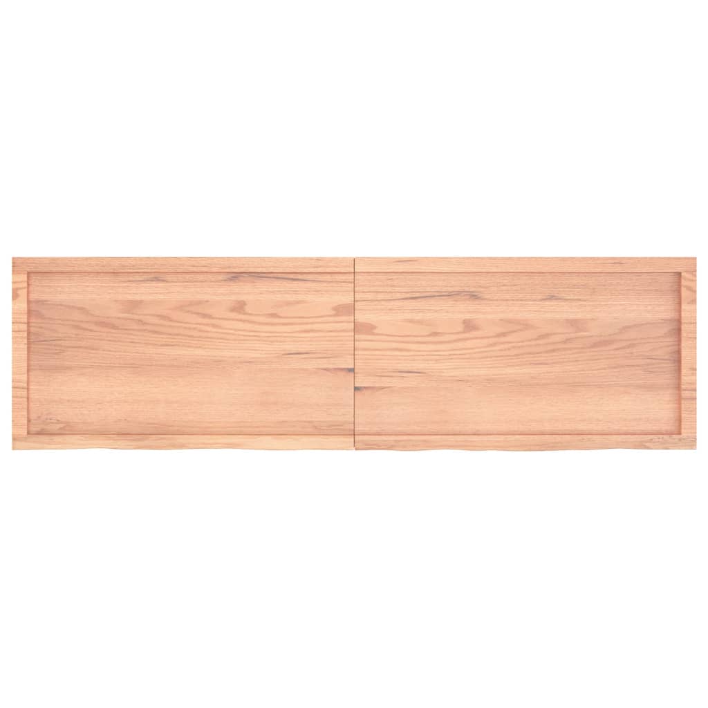 Wandregal Hellbraun 180x50x(2-6) cm Massivholz Eiche Behandelt - Pazzar.ch