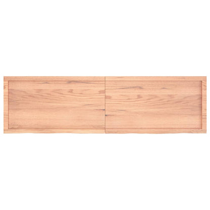 Wandregal Hellbraun 180x50x(2-6) cm Massivholz Eiche Behandelt - Pazzar.ch