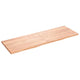 Wandregal Hellbraun 180x60x(2-4) cm Massivholz Eiche Behandelt