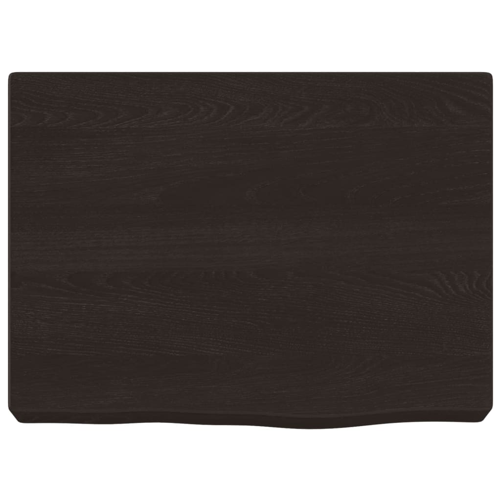 Wandregal Dunkelbraun 40x30x(2-4) cm Massivholz Eiche Behandelt - Pazzar.ch