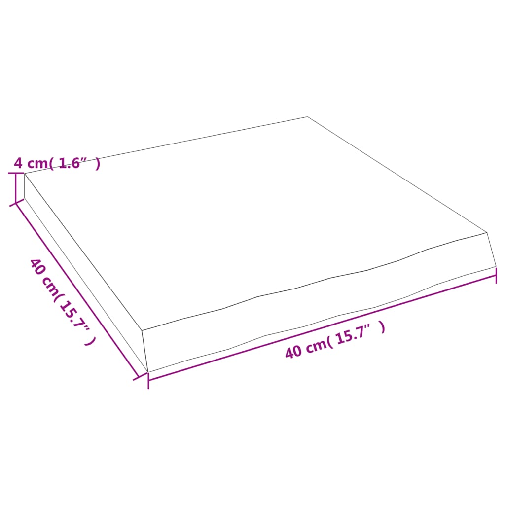 Wandregal Dunkelbraun 40x40x(2-4) cm Massivholz Eiche Behandelt - Pazzar.ch