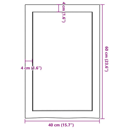 Wandregal Dunkelbraun 40x60x(2-4) cm Massivholz Eiche Behandelt - Pazzar.ch