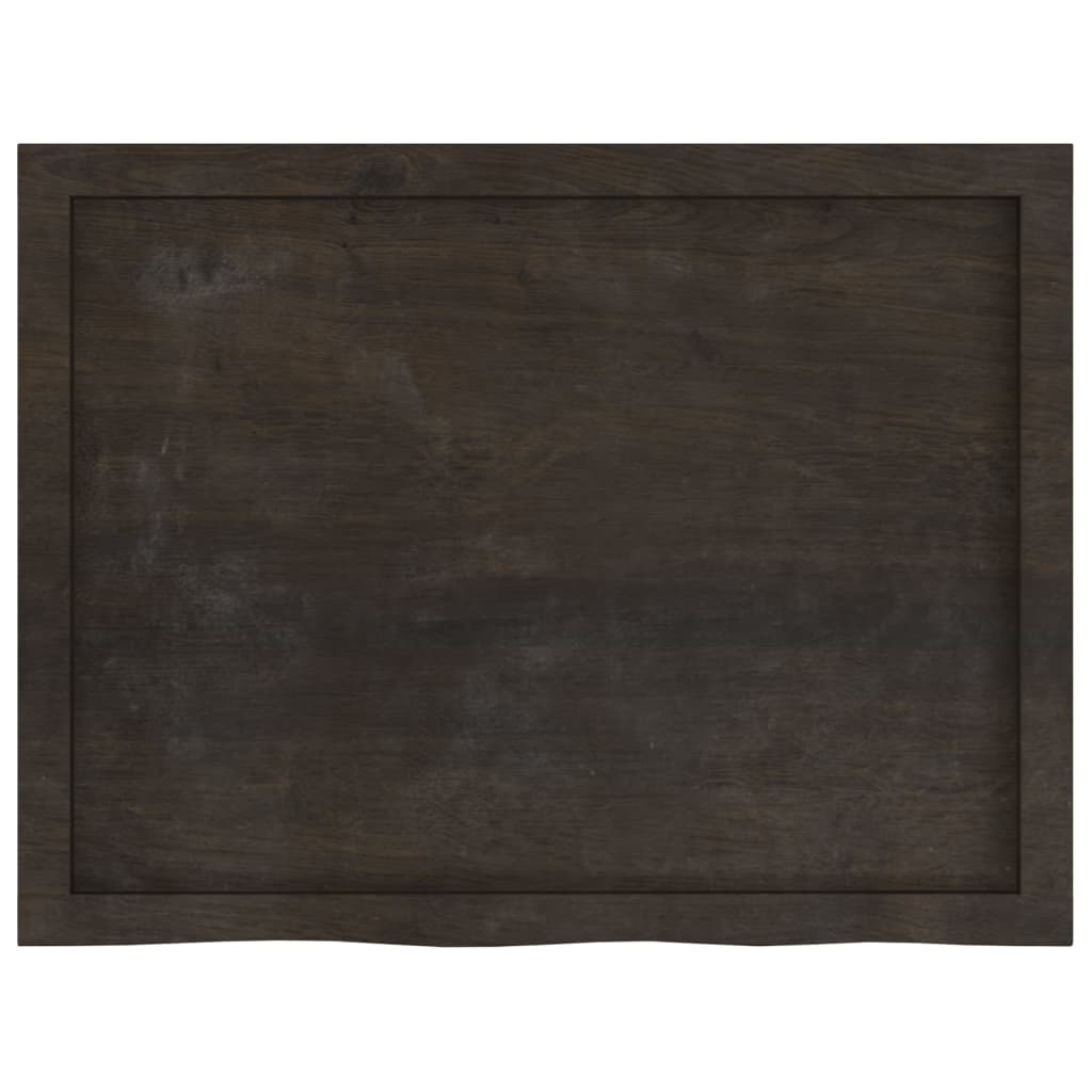 Wandregal Dunkelbraun 80x60x(2-4) cm Massivholz Eiche Behandelt - Pazzar.ch