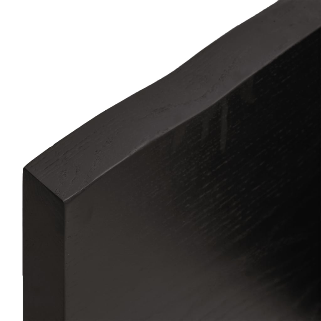 Wandregal Dunkelbraun 80x60x(2-4) cm Massivholz Eiche Behandelt - Pazzar.ch