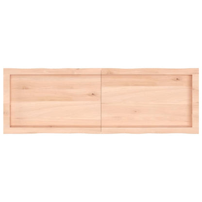 Tischplatte 140x60x(2-6) cm Massivholz Unbehandelt Baumkante