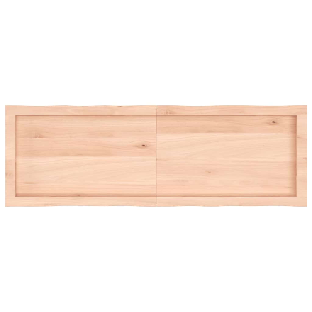 Tischplatte 140x60x(2-6) cm Massivholz Unbehandelt Baumkante - Pazzar.ch