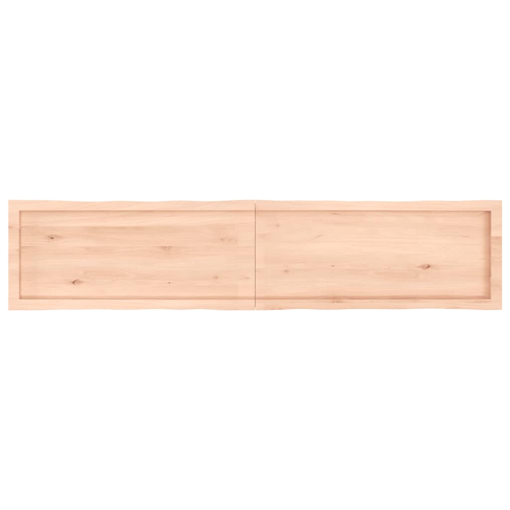 Tischplatte 180x40x(2-4) cm Massivholz Unbehandelt Baumkante - Pazzar.ch