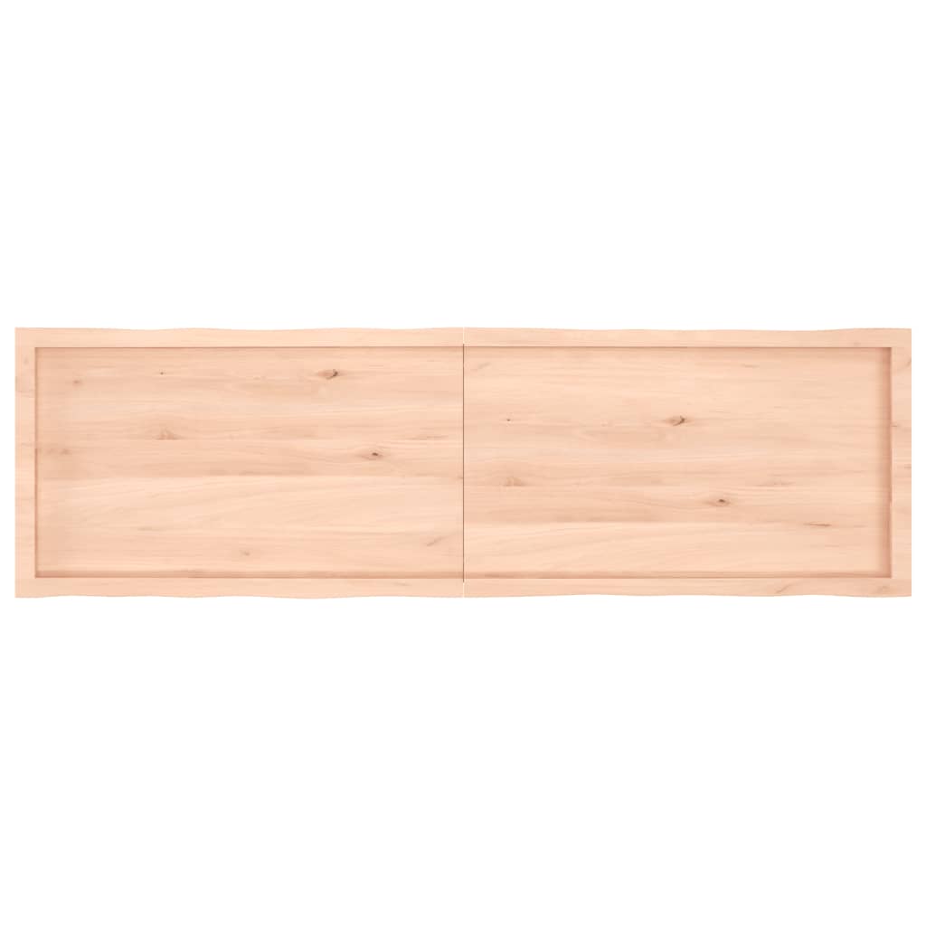 Tischplatte 180x50x(2-6) cm Massivholz Unbehandelt Baumkante