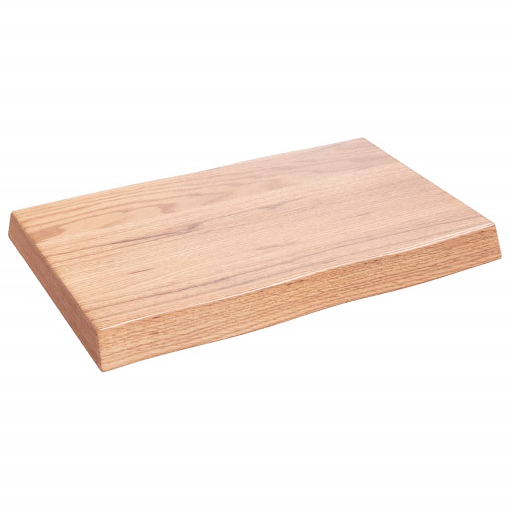 Tischplatte 60x40x(2-6) cm Massivholz Behandelt Baumkante