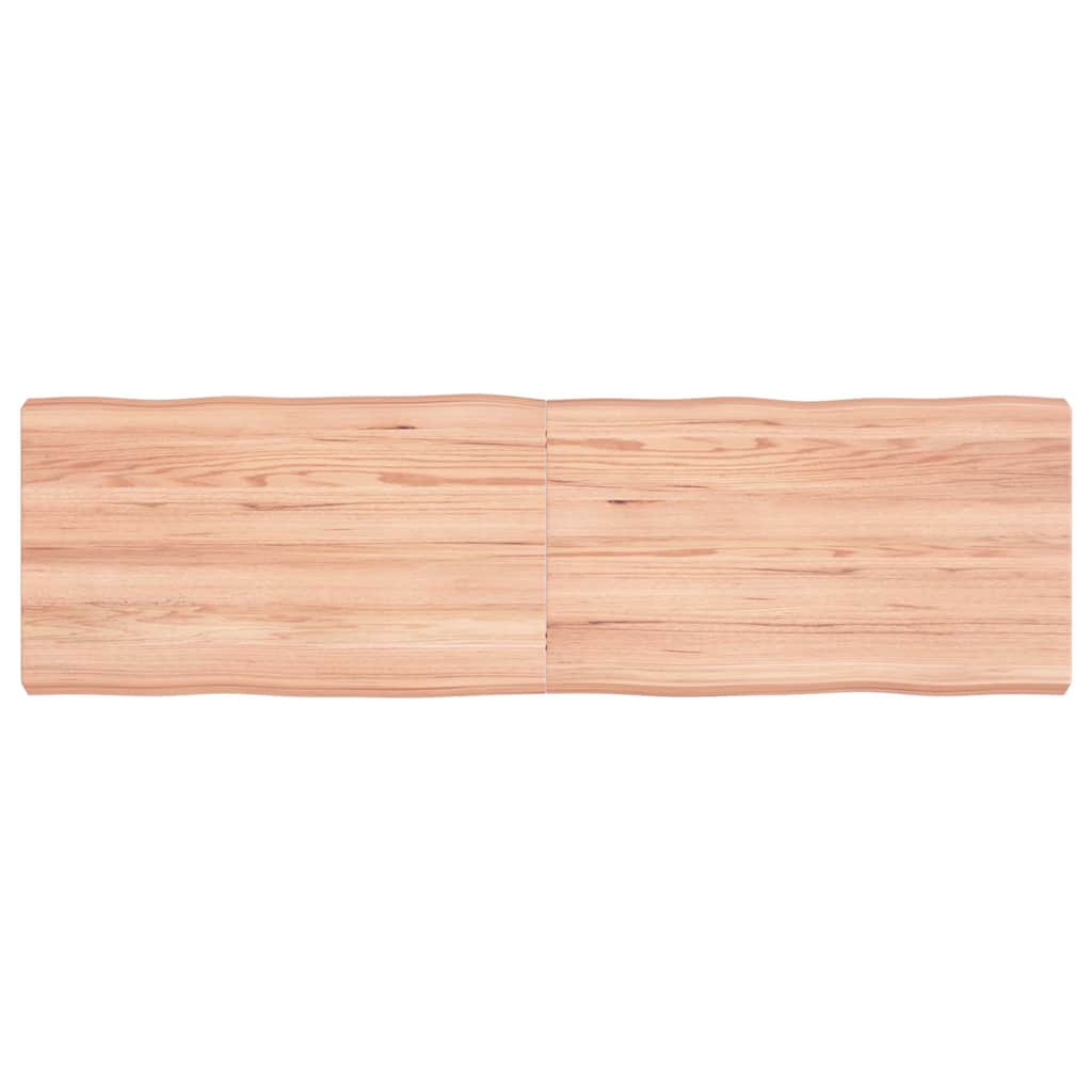 Tischplatte 140x40x(2-6) cm Massivholz Behandelt Baumkante
