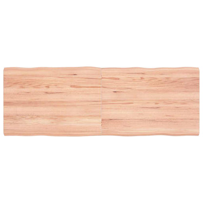 Tischplatte 140x50x(2-4) cm Massivholz Behandelt Baumkante