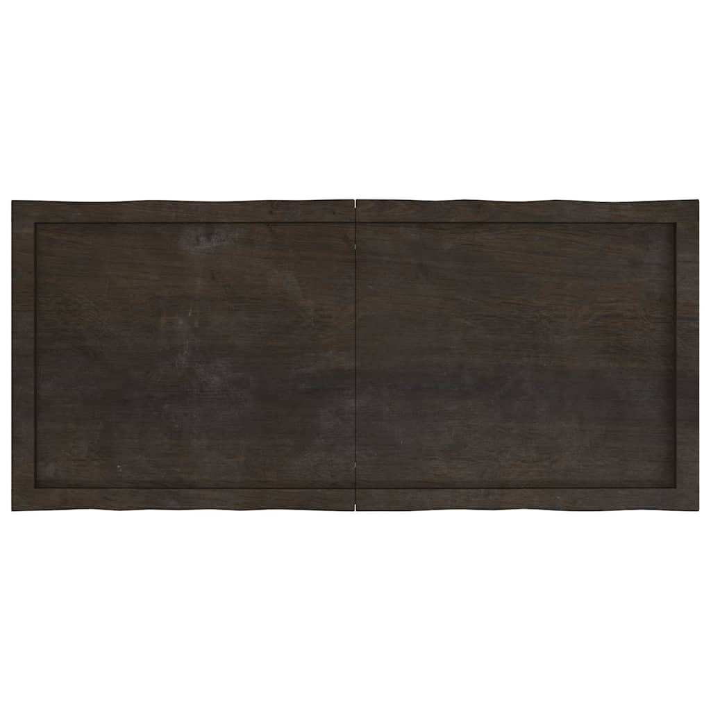Tischplatte 120x50x(2-4) cm Massivholz Behandelt Baumkante