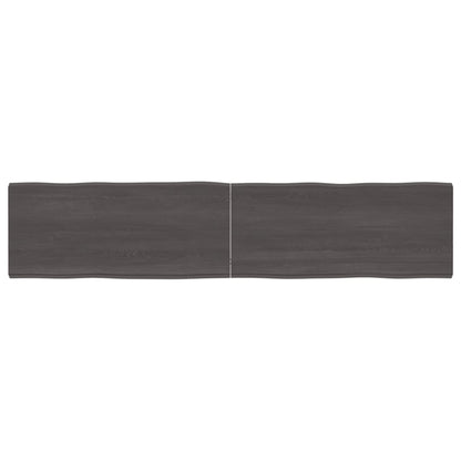 Tischplatte 180x40x(2-4) cm Massivholz Behandelt Baumkante - Pazzar.ch