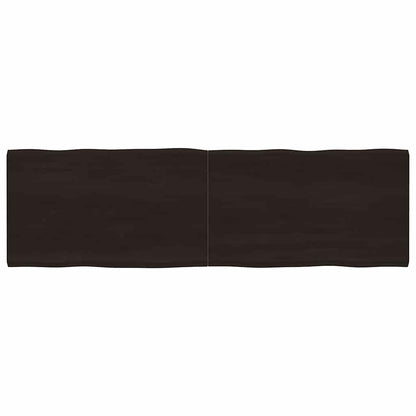Tischplatte 200x60x(2-4) cm Massivholz Behandelt Baumkante