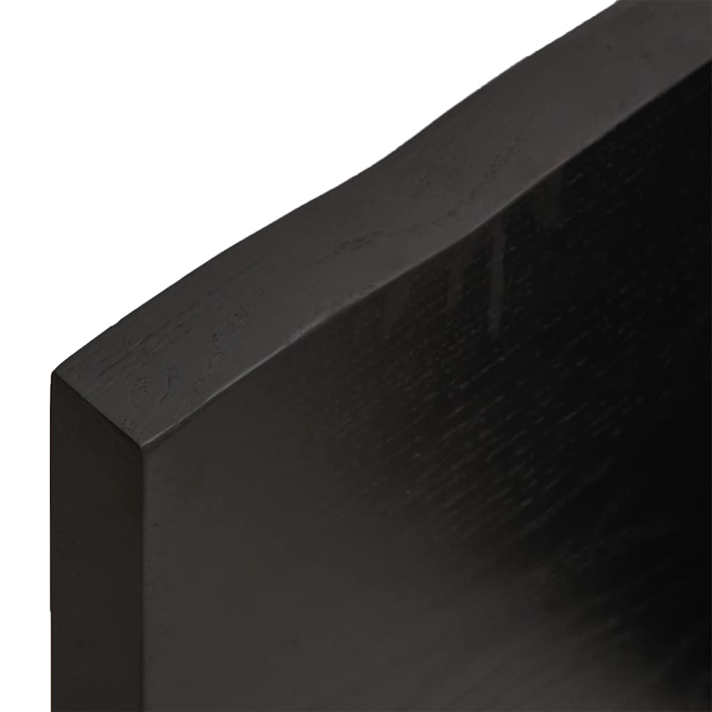 Tischplatte 200x60x(2-4) cm Massivholz Behandelt Baumkante
