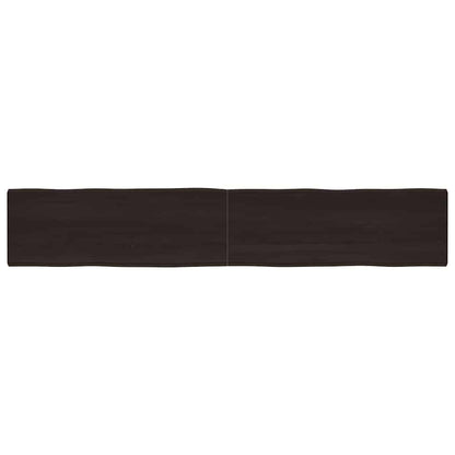 Tischplatte 220x40x(2-6) cm Massivholz Behandelt Baumkante