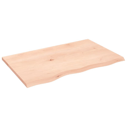 Tischplatte 80x50x2 cm Massivholz Eiche Unbehandelt - Pazzar.ch