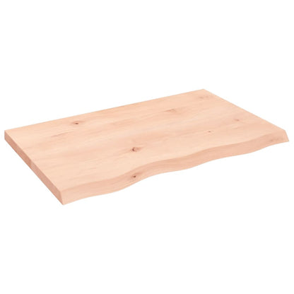 Tischplatte 80x50x(2-4) cm Massivholz Eiche Unbehandelt - Pazzar.ch