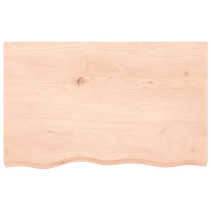 Tischplatte 80x50x(2-4) cm Massivholz Eiche Unbehandelt - Pazzar.ch