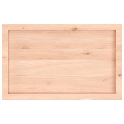 Tischplatte 80x50x(2-4) cm Massivholz Eiche Unbehandelt - Pazzar.ch