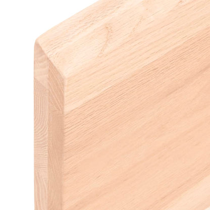 Tischplatte 80x50x(2-4) cm Massivholz Eiche Unbehandelt - Pazzar.ch