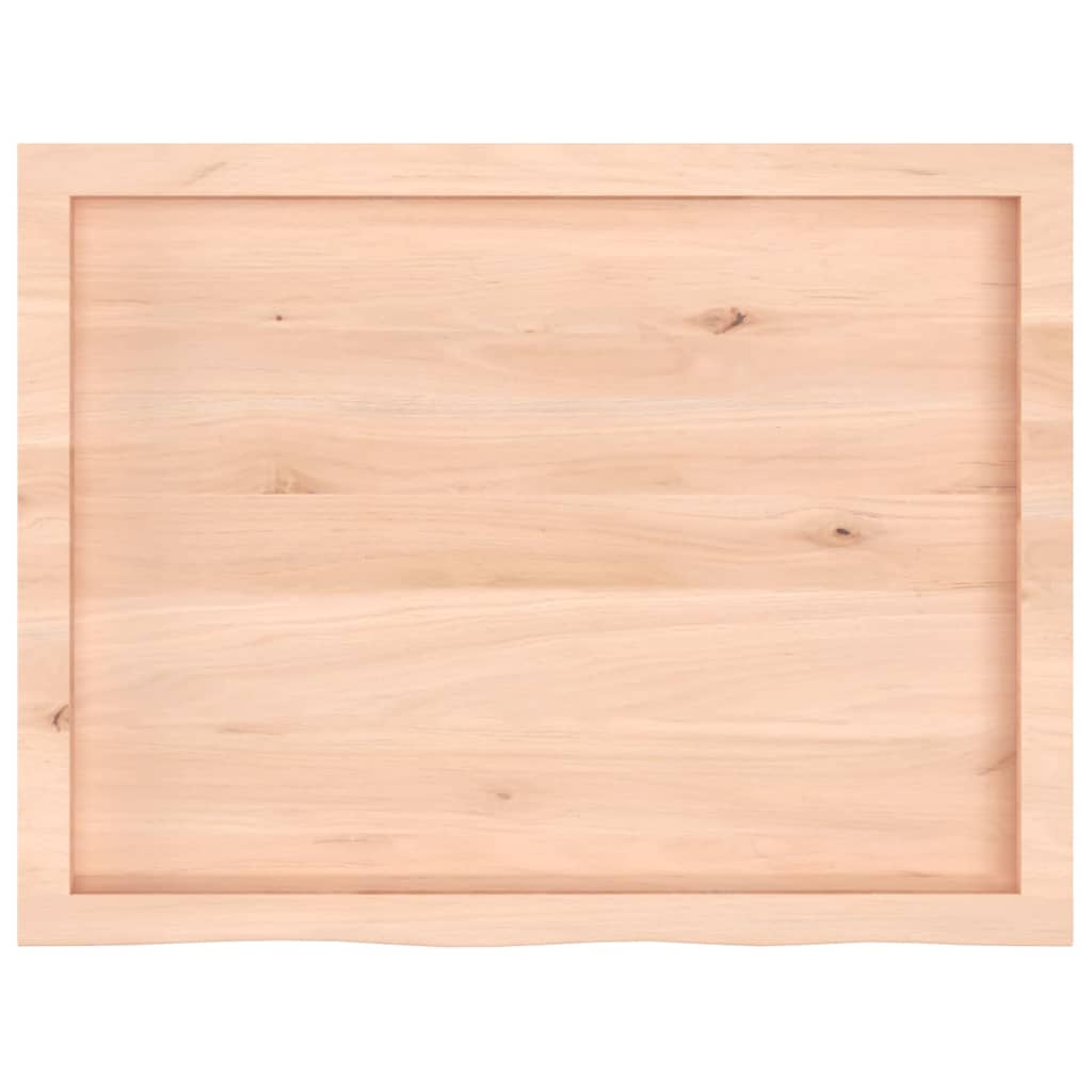Tischplatte 80x60x(2-4) cm Massivholz Eiche Unbehandelt