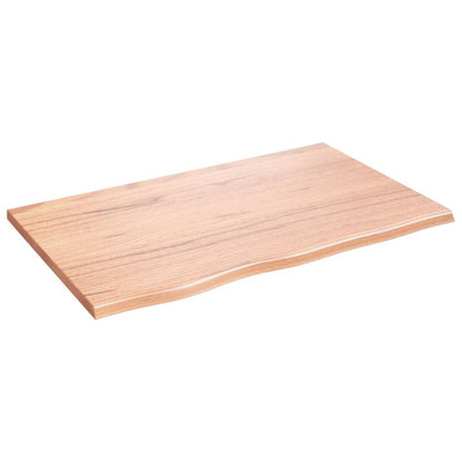 Tischplatte Hellbraun 80x50x2 cm Massivholz Eiche Behandelt - Pazzar.ch