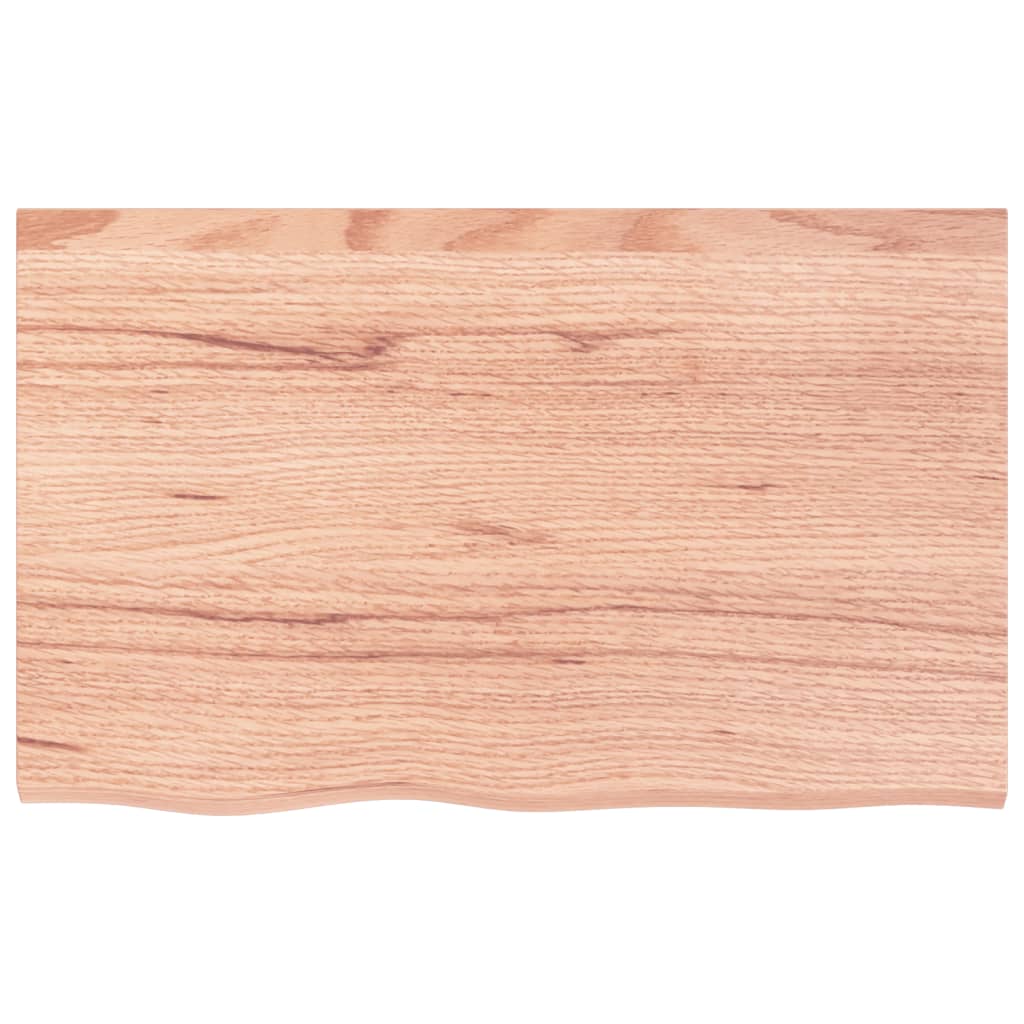 Tischplatte Hellbraun 80x50x2 cm Massivholz Eiche Behandelt - Pazzar.ch