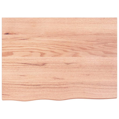 Tischplatte Hellbraun 80x60x2 cm Massivholz Eiche Behandelt - Pazzar.ch