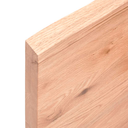 Tischplatte Hellbraun 80x60x(2-4) cm Massivholz Eiche Behandelt - Pazzar.ch