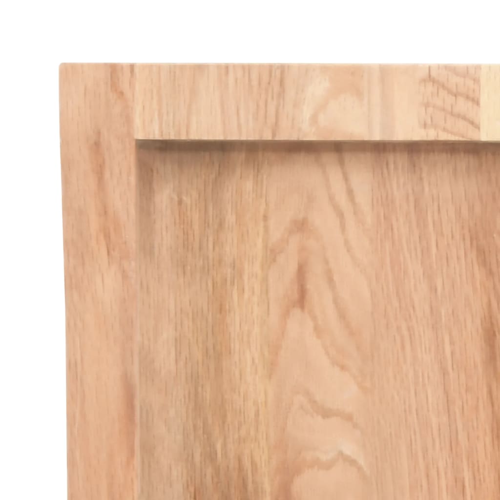 Tischplatte Hellbraun 80x60x(2-6) cm Massivholz Eiche Behandelt - Pazzar.ch