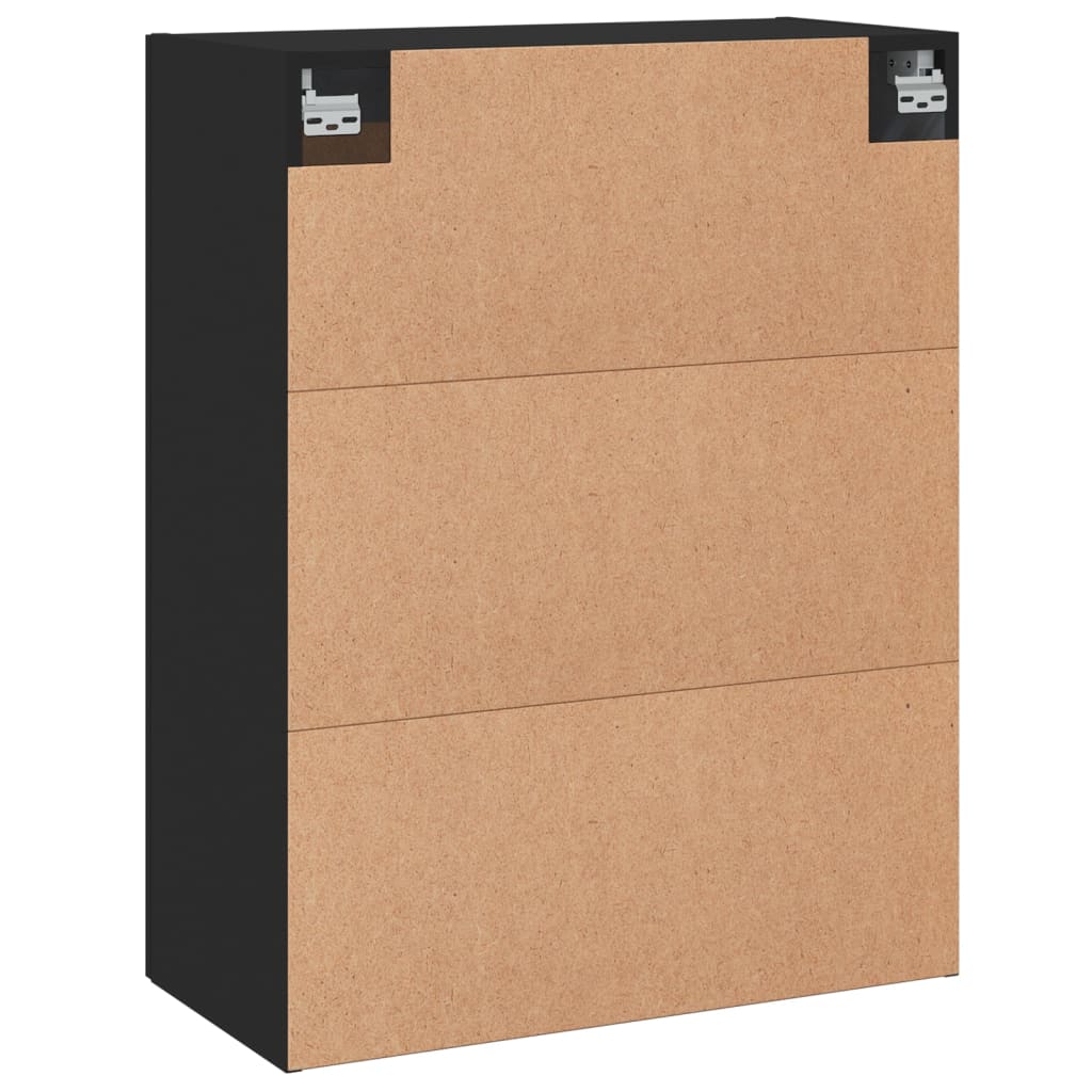 Wandschrank Schwarz 69,5x34x90 cm Holzwerkstoff - Pazzar.ch