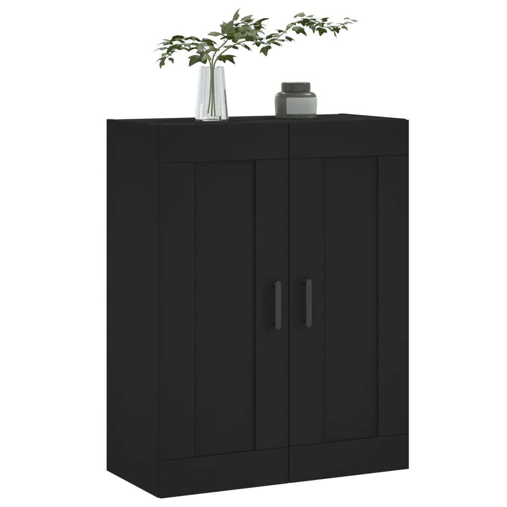 Wandschrank Schwarz 69,5x34x90 cm Holzwerkstoff - Pazzar.ch