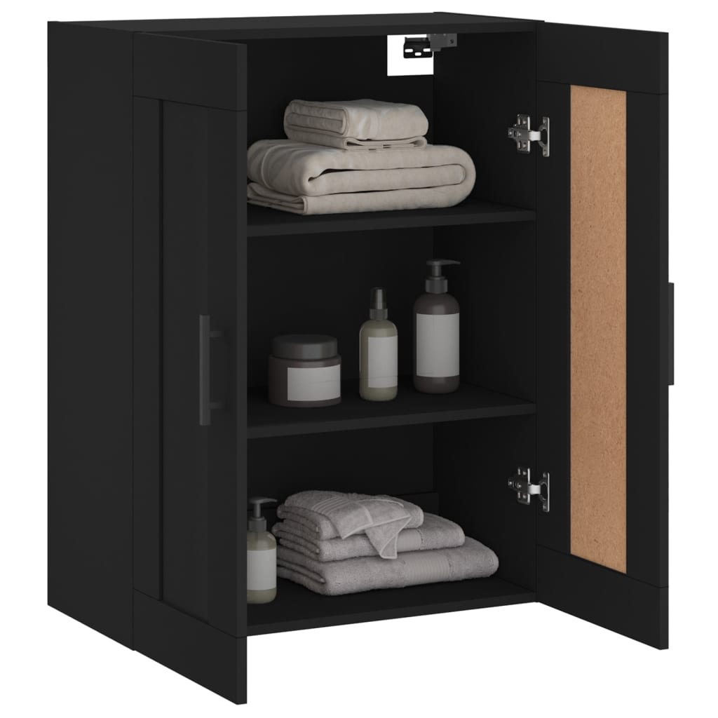 Wandschrank Schwarz 69,5x34x90 cm Holzwerkstoff - Pazzar.ch