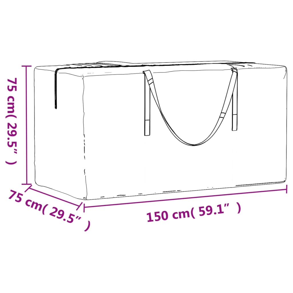 Weihnachtsbaumtasche Schwarz 150x75x75cm Polyethylen - Pazzar.ch