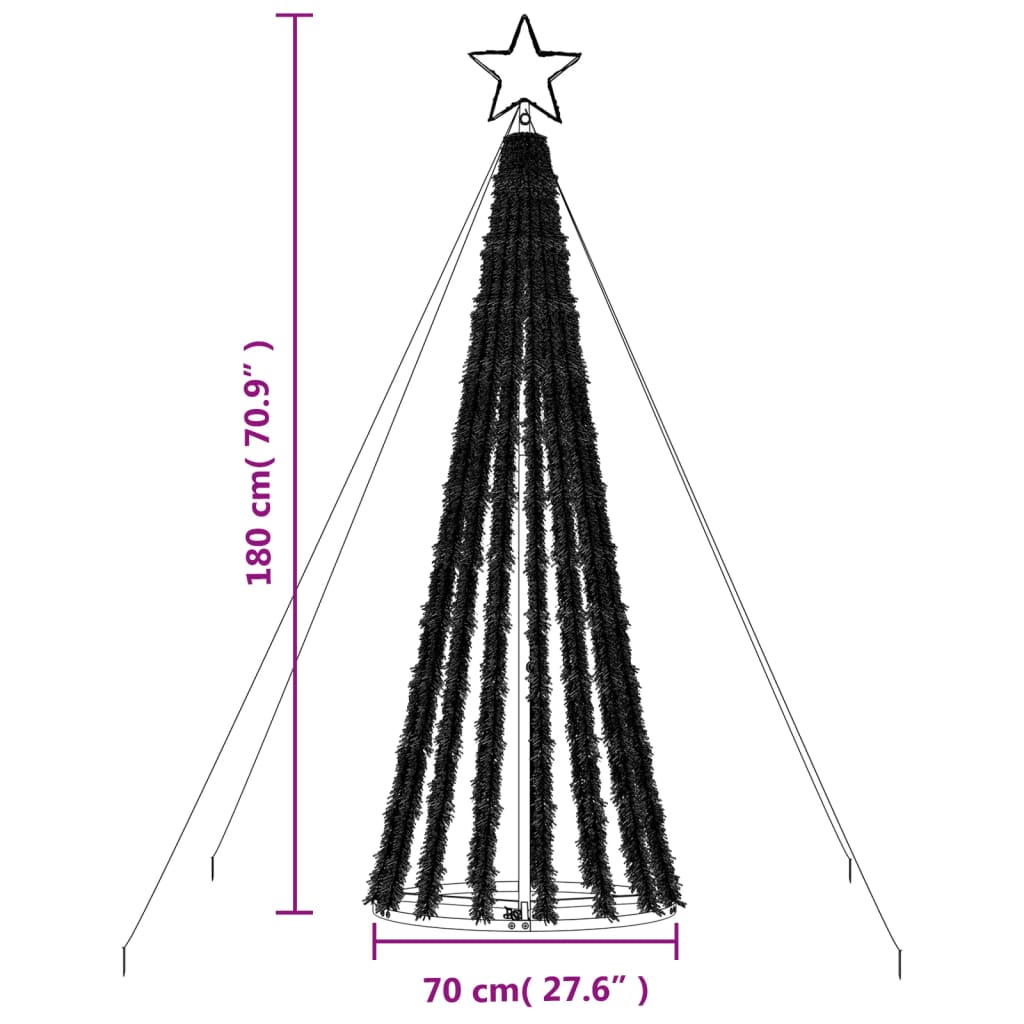 Weihnachtsbaum Kegelform 275 LEDs Warmweiß 180 cm - Pazzar.ch