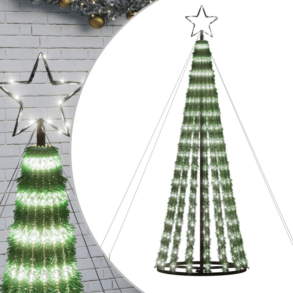 Weihnachtsbaum Kegelform 275 LEDs Kaltweiß 180 cm - Pazzar.ch